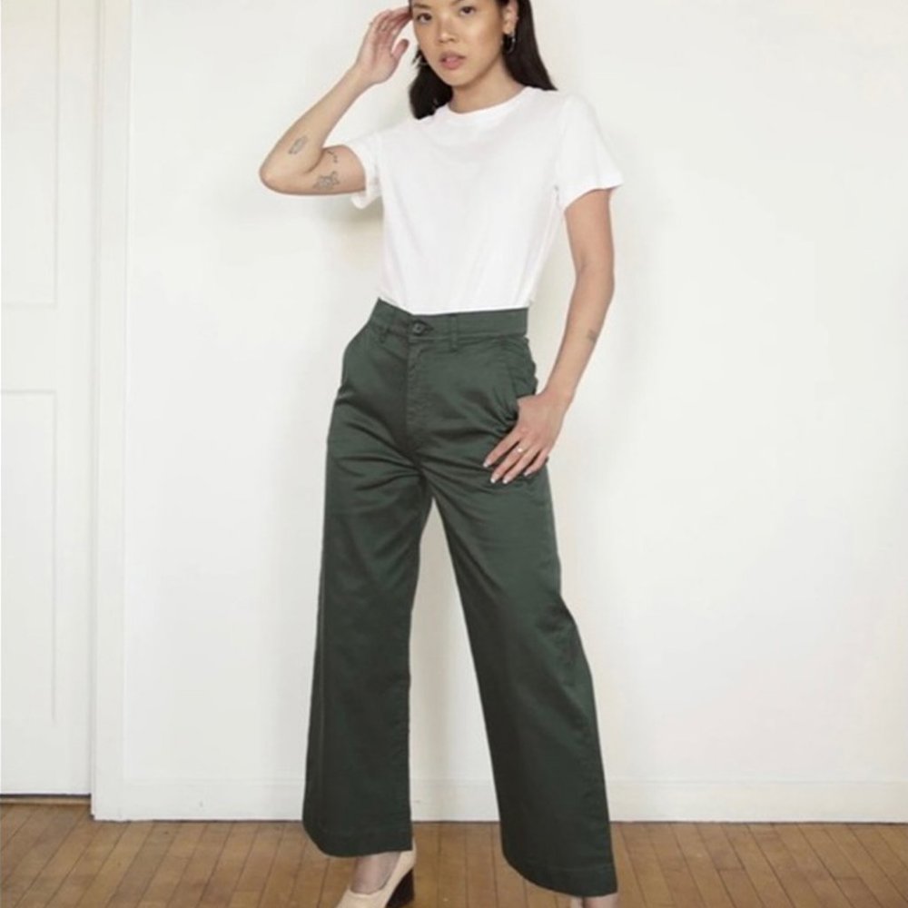 Kotn Culotte Trousers Green Size 0
